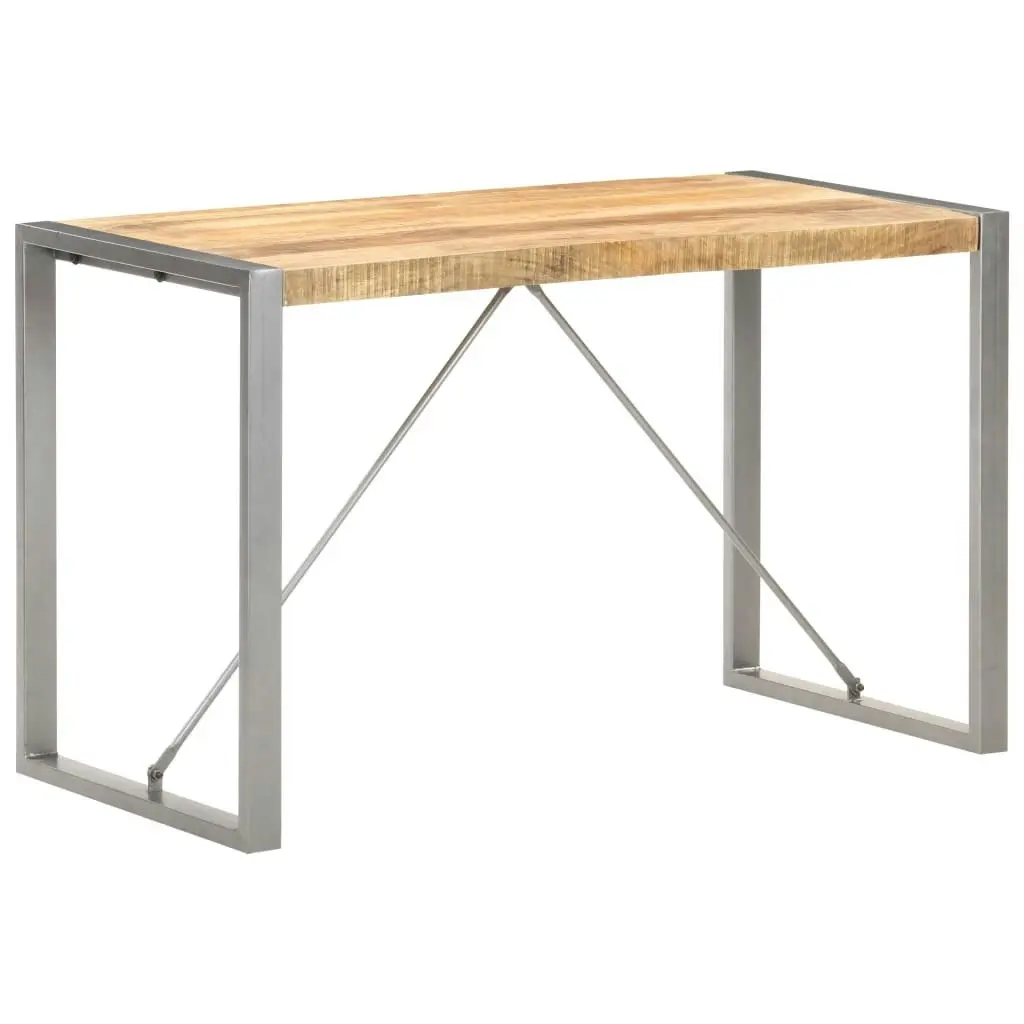 Dining Table 120x60x75 cm Solid Rough Mango Wood 321561