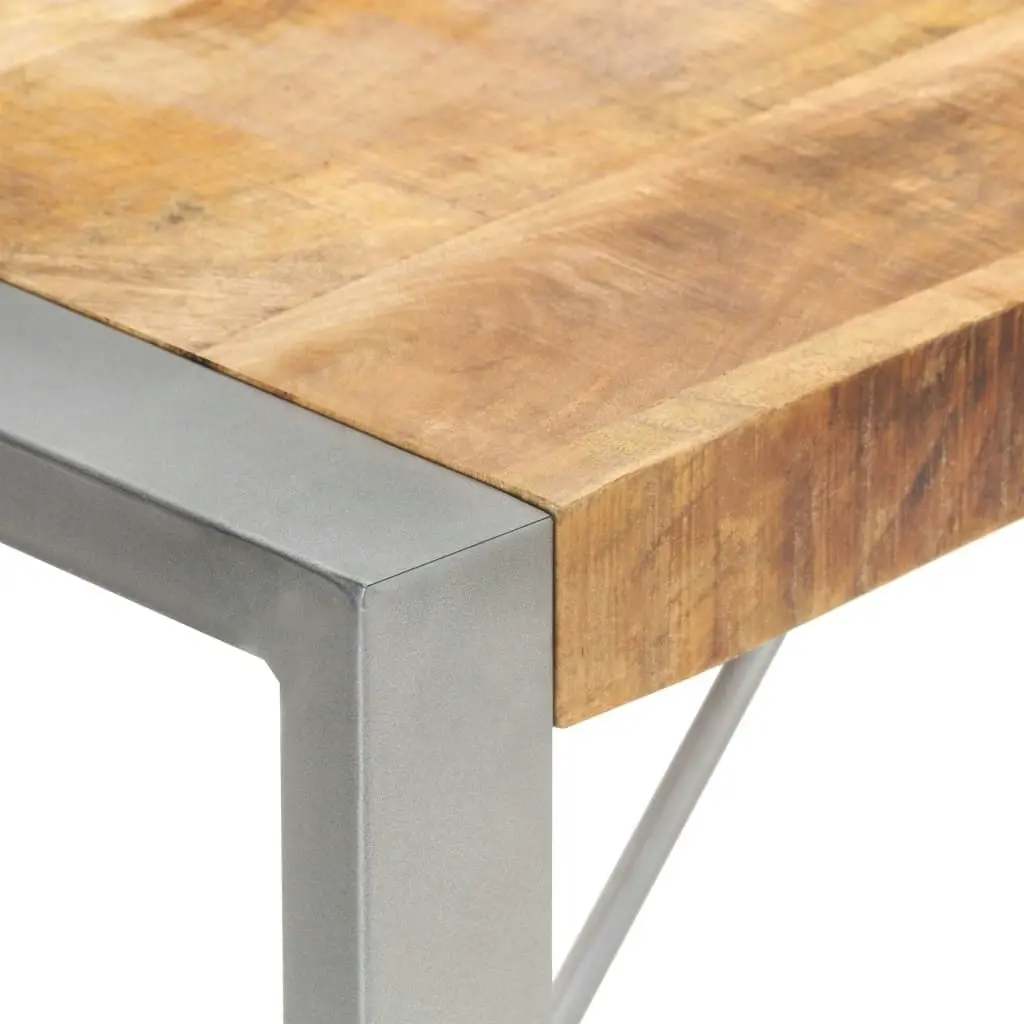 Dining Table 120x60x75 cm Solid Rough Mango Wood 321561