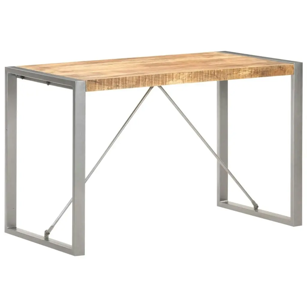 Dining Table 120x60x75 cm Solid Rough Mango Wood 321561