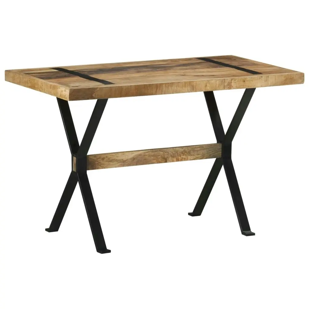 Dining Table 120x60x76 cm Rough Mango Wood 321604