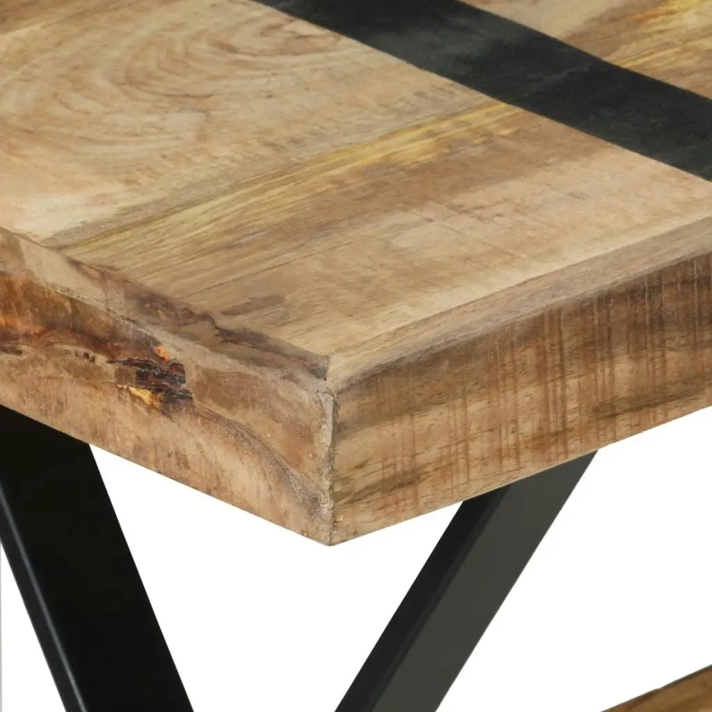 Dining Table 120x60x76 cm Rough Mango Wood 321604