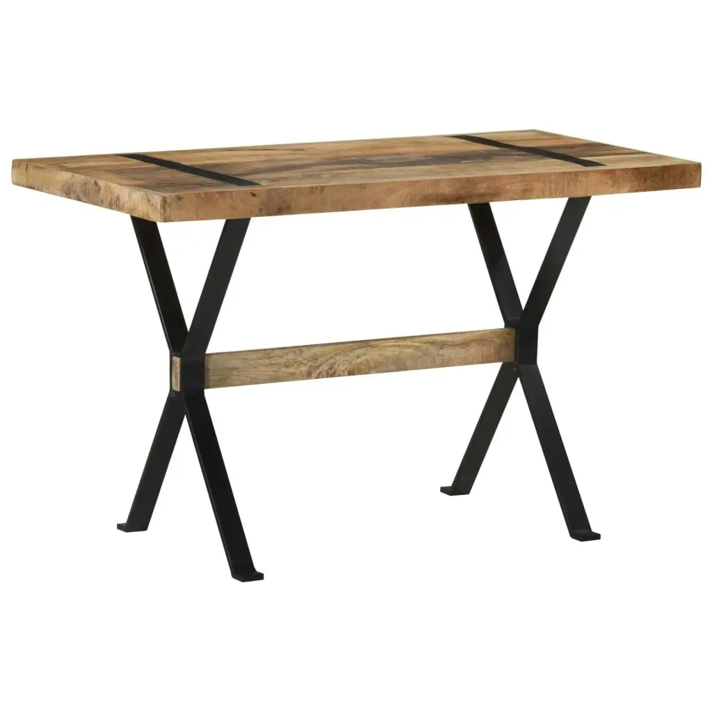 Dining Table 120x60x76 cm Rough Mango Wood 321604