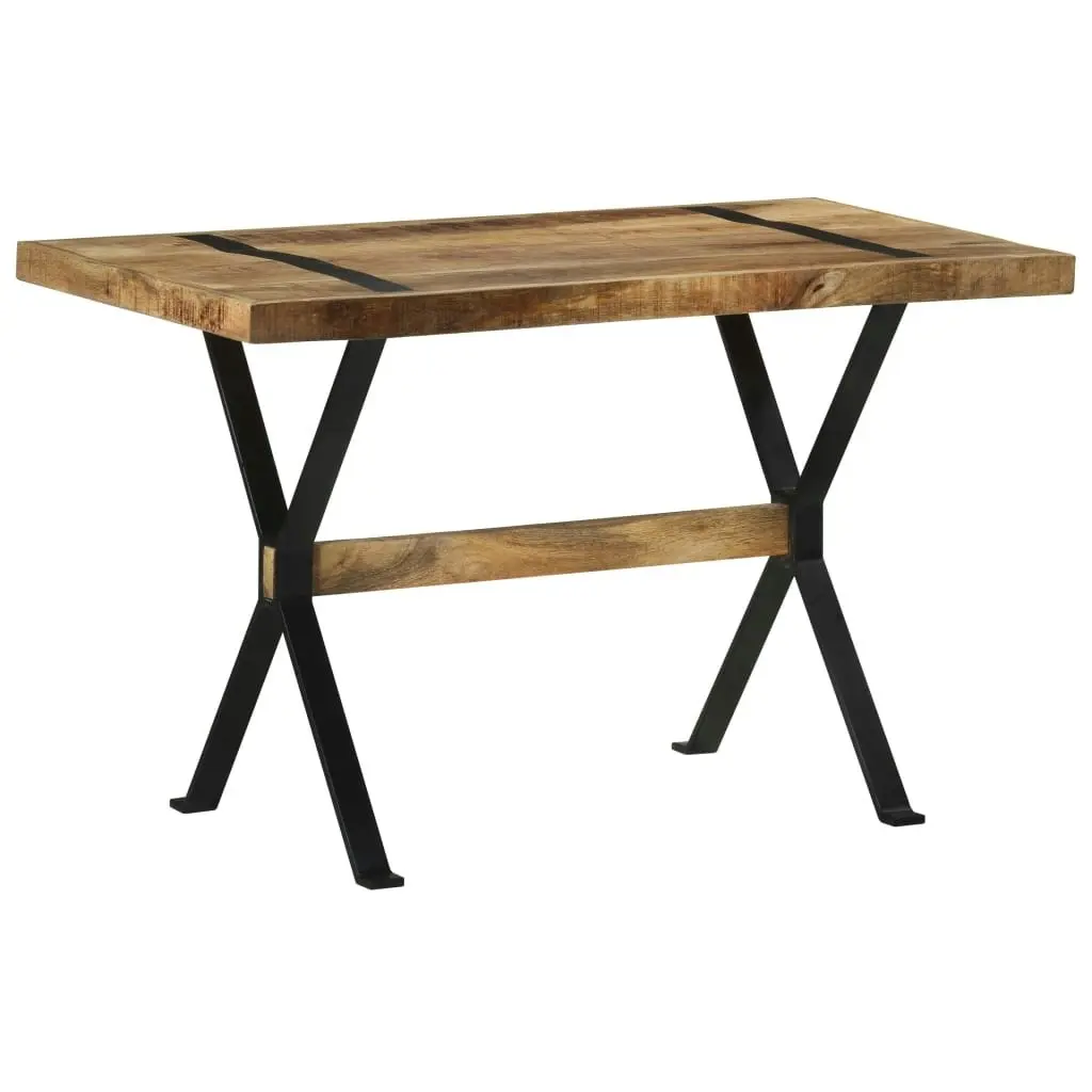 Dining Table 120x60x76 cm Rough Mango Wood 321604