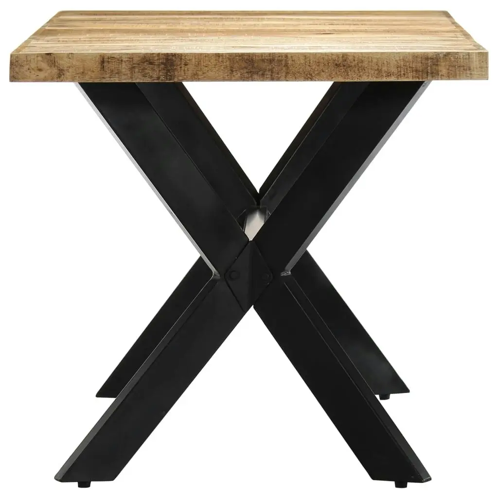 Dining Table 140x70x75 cm Solid Rough Mango Wood 247437