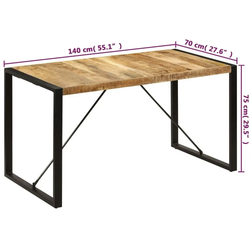 Dining Table 140x70x75 cm Solid Mango Wood 247420