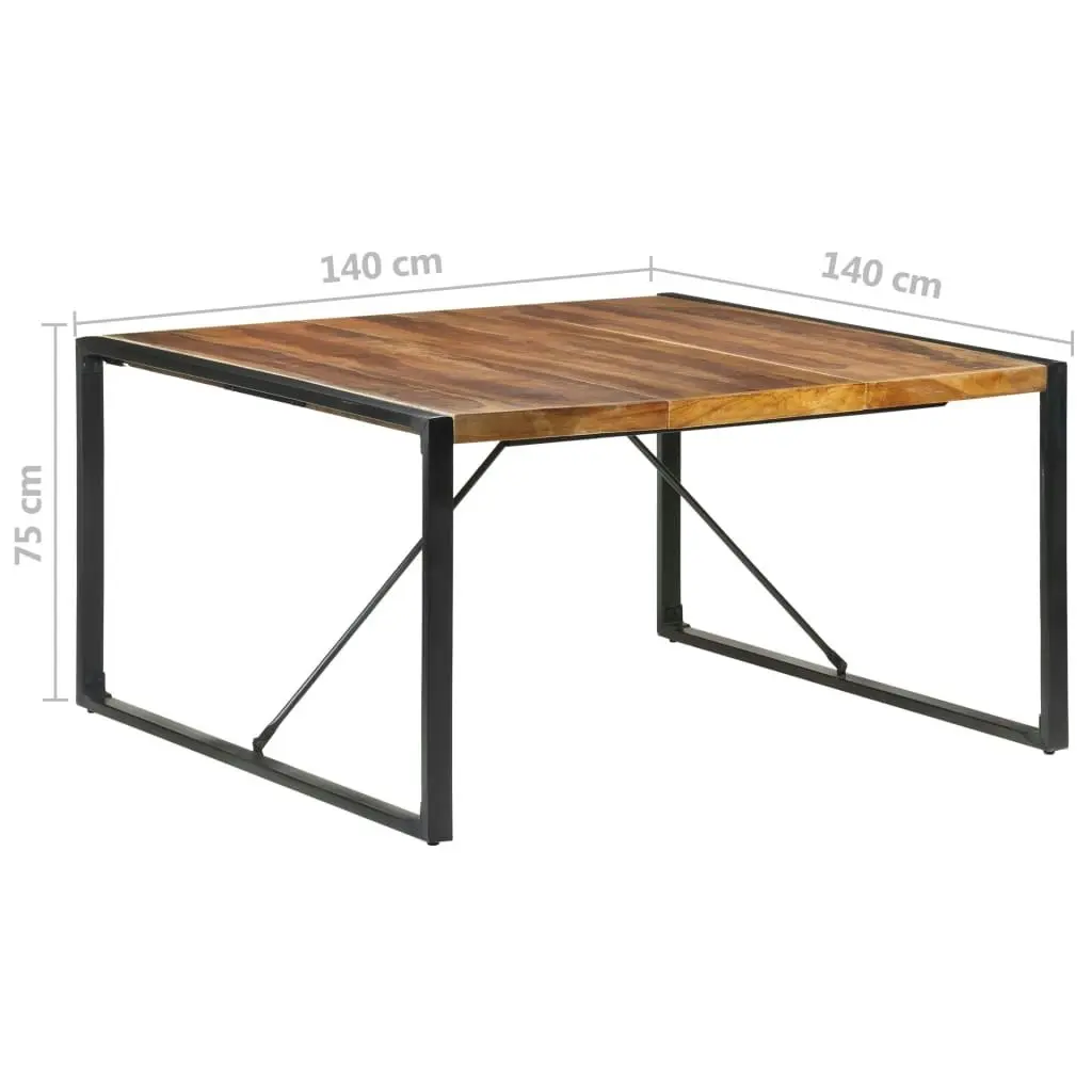 Dining Table 140x140x75 cm Solid Wood with Sheesham Finish 321574