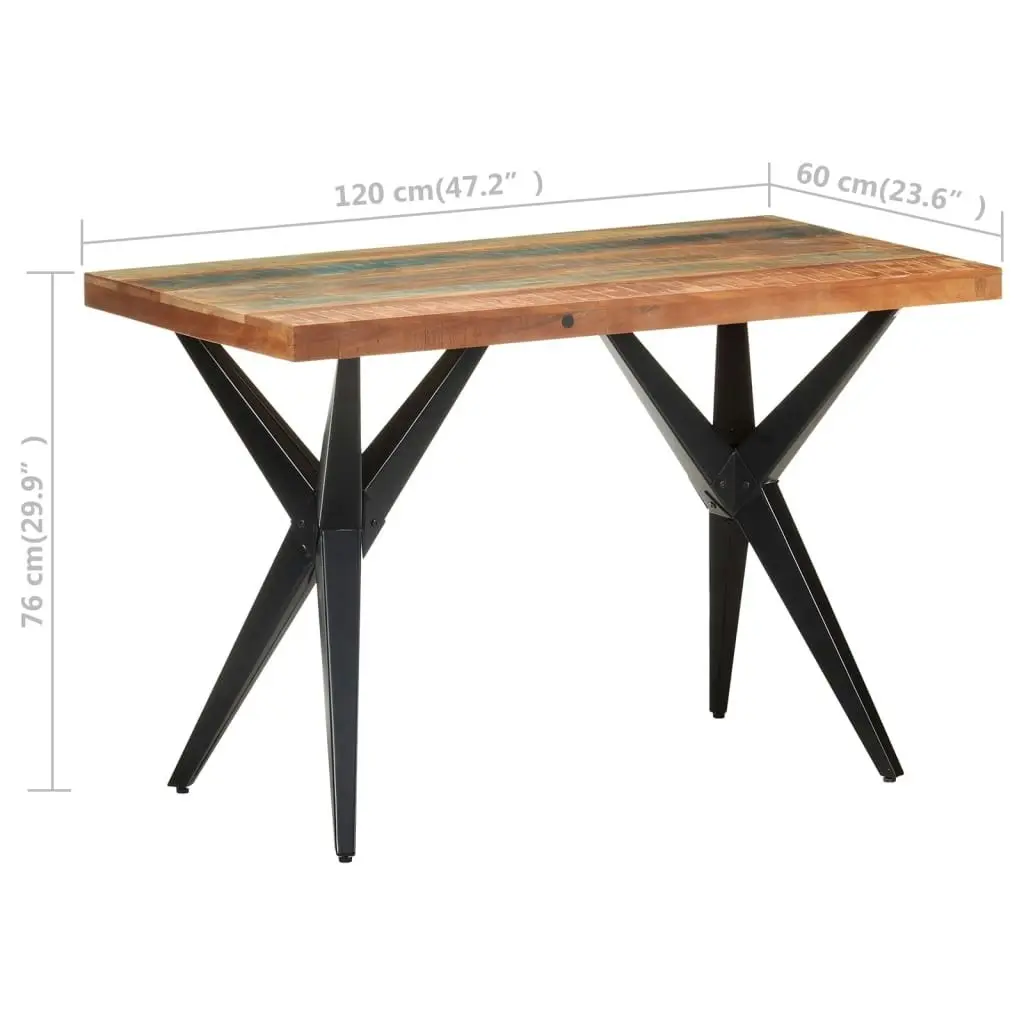 Dining Table 120x60x76 cm Solid Reclaimed Wood 323561