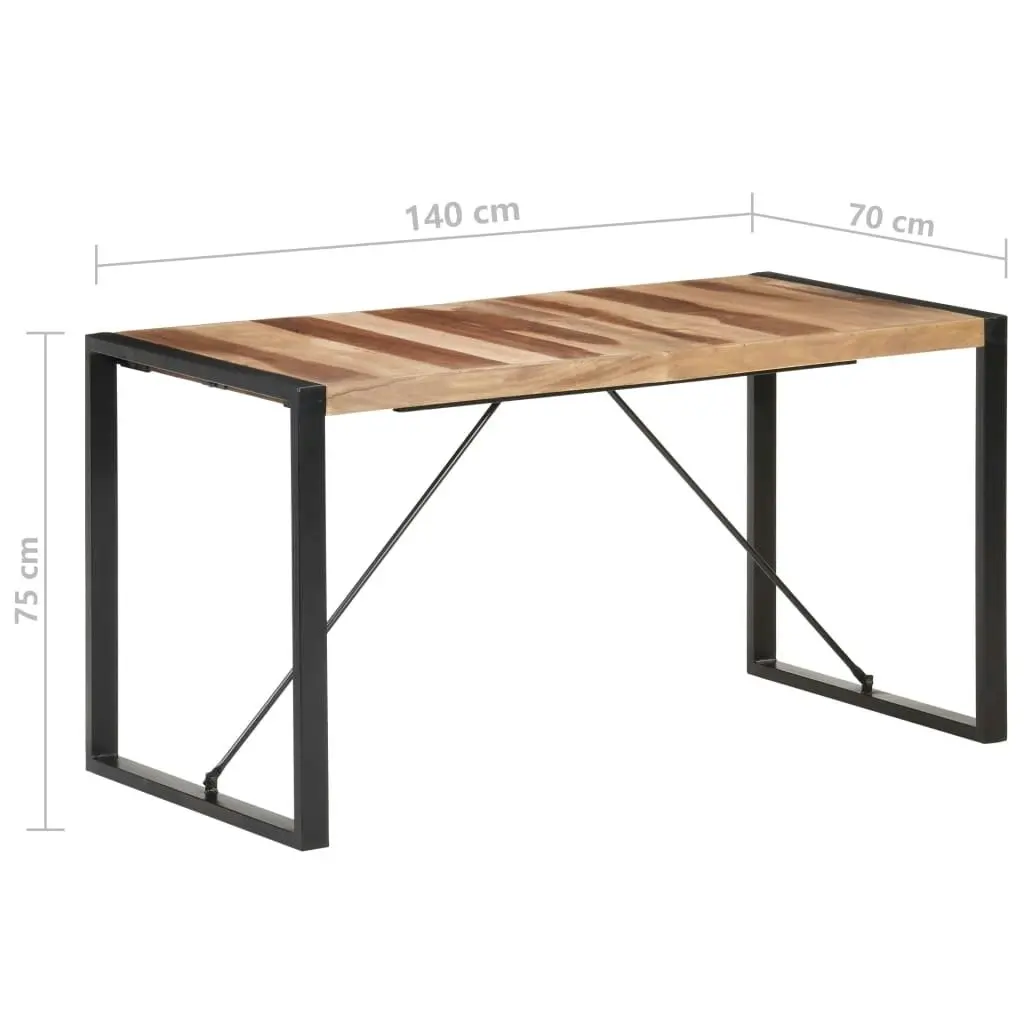 Dining Table 140x70x75 cm Solid Wood with Sheesham Finish 321540