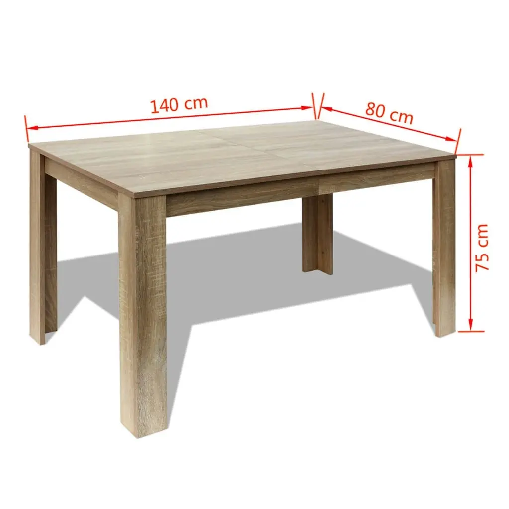 Dining Table 140x80x75 cm Oak 243055