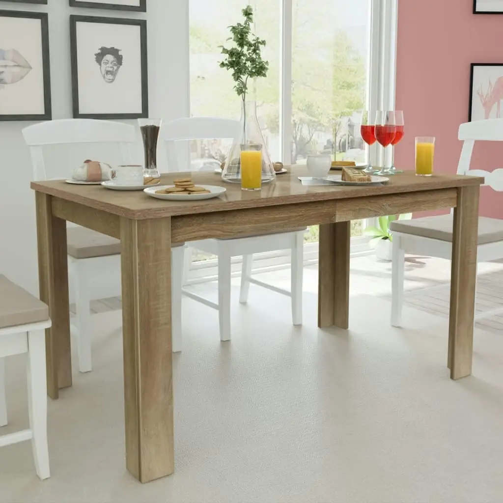 Dining Table 140x80x75 cm Oak 243055