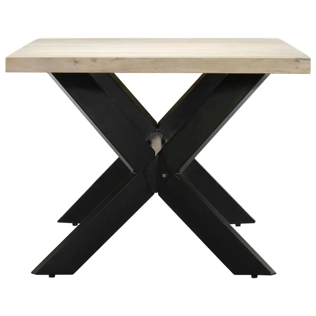 Dining Table 140x70x75 cm Solid Bleached Mango Wood 247438