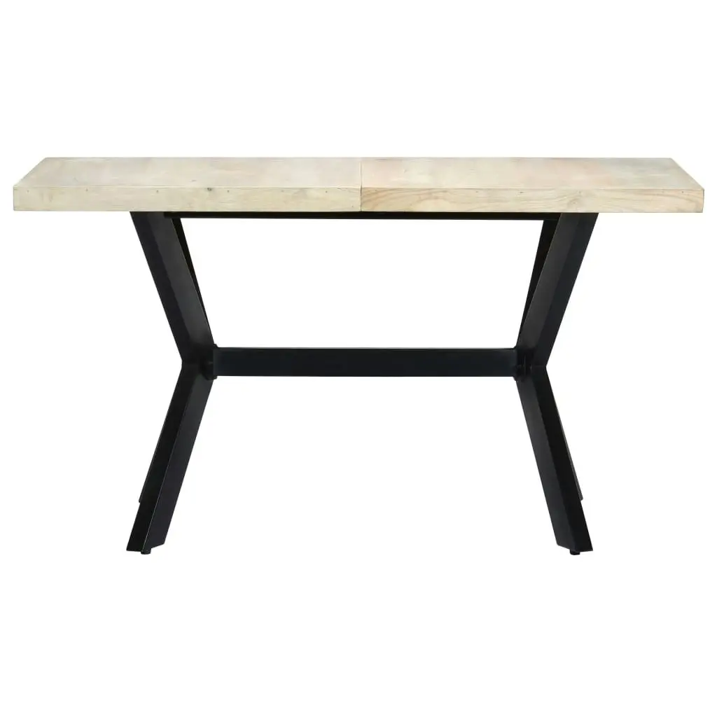 Dining Table 140x70x75 cm Solid Bleached Mango Wood 247438