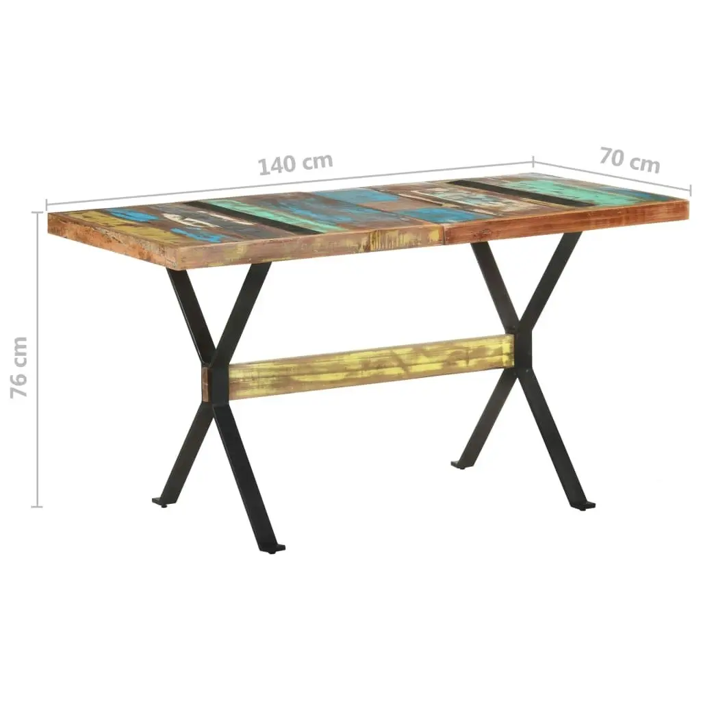 Dining Table 140x70x76 cm Solid Reclaimed Wood 321607