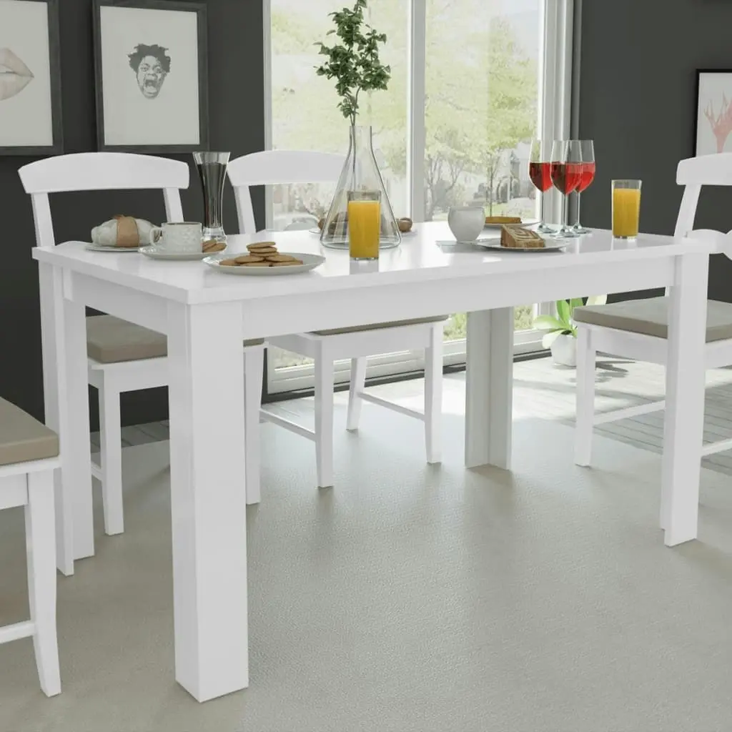 Dining Table 140x80x75 cm White 243056