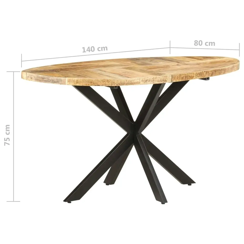 Dining Table 140x80x75 cm Solid Mango Wood 321669