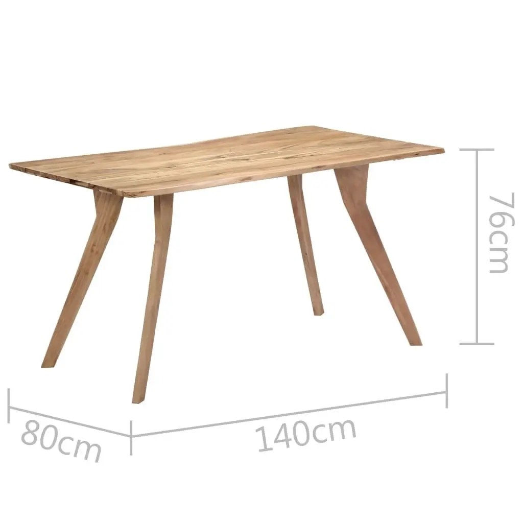 Dining Table 140x80x76 cm Solid Acacia Wood 247977