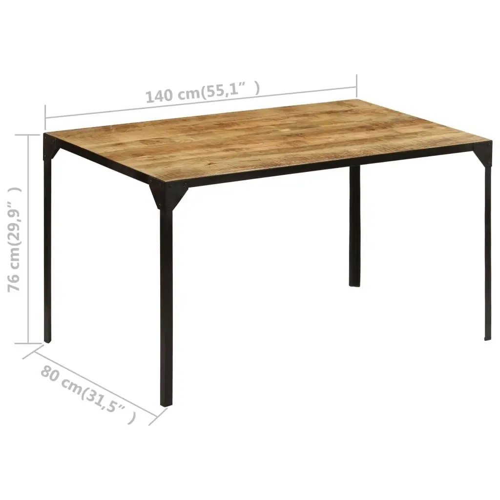 Dining Table 140x80x76 cm Solid Mango Wood 246629