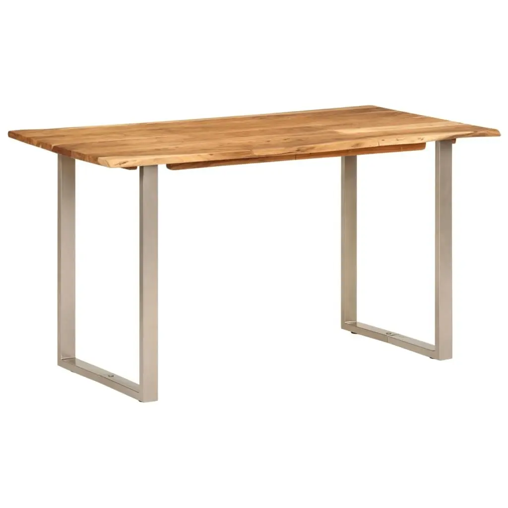 Dining Table 140x70x76 cm Solid Acacia Wood 286478