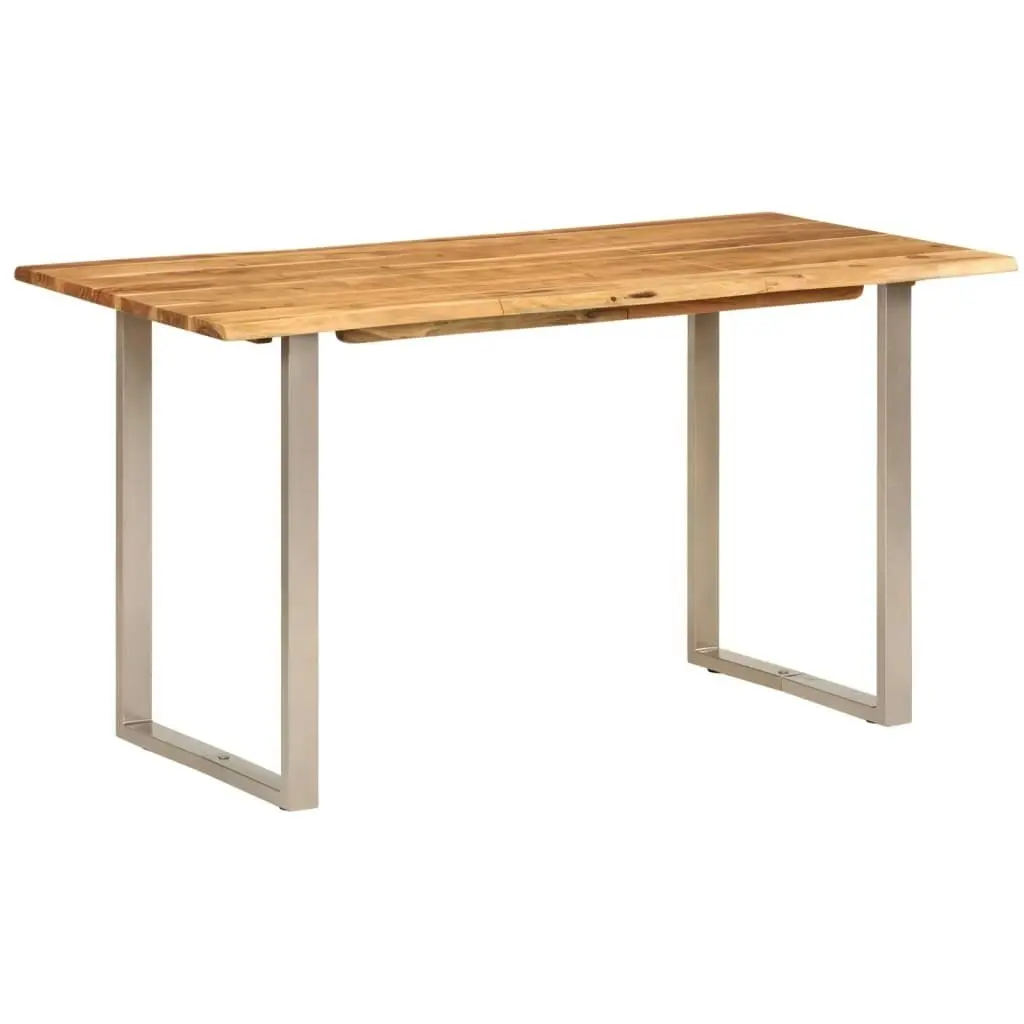 Dining Table 140x70x76 cm Solid Acacia Wood 286478