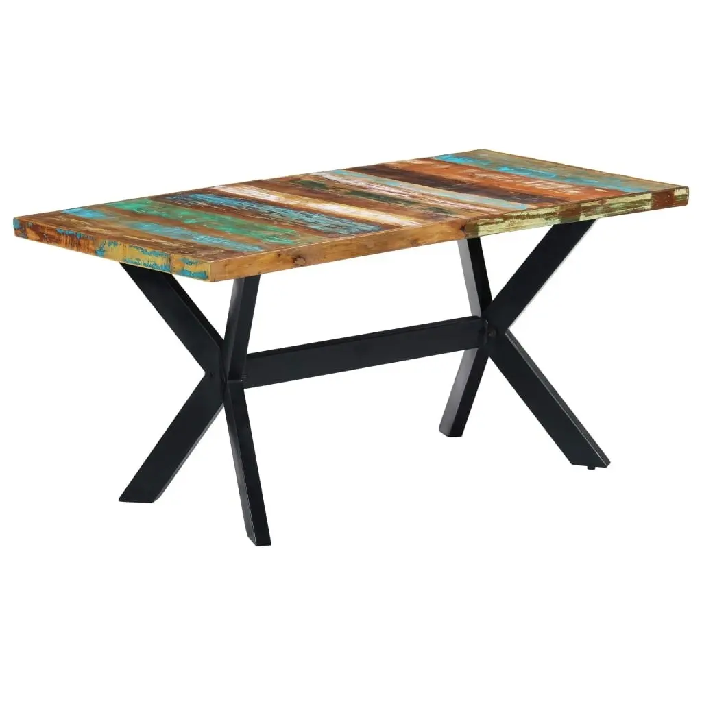 Dining Table 160x80x75 cm Solid Reclaimed Wood 247435