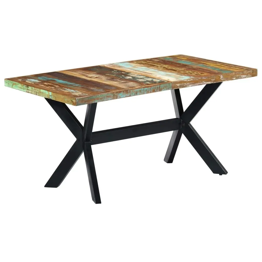 Dining Table 160x80x75 cm Solid Reclaimed Wood 247435