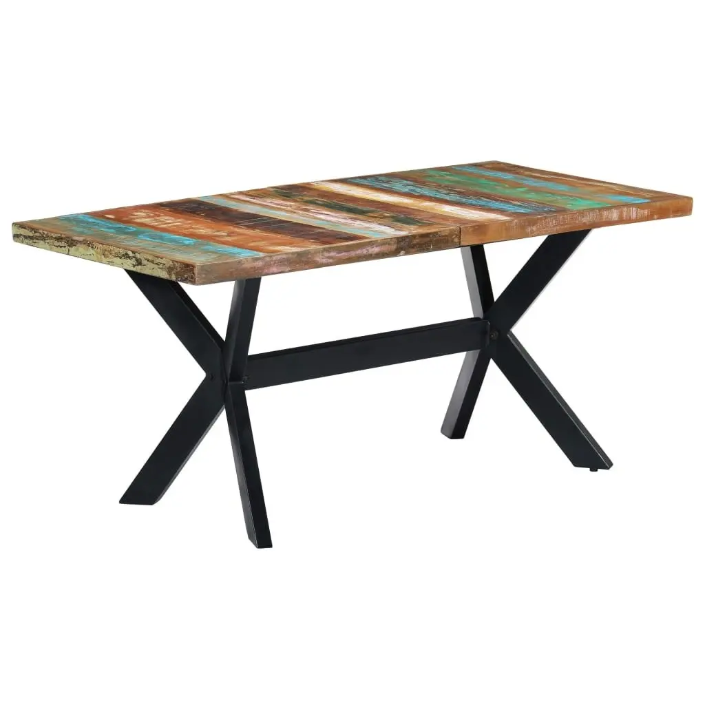 Dining Table 160x80x75 cm Solid Reclaimed Wood 247435