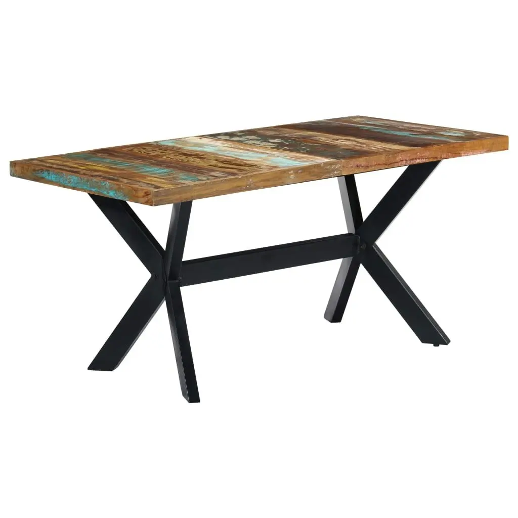 Dining Table 160x80x75 cm Solid Reclaimed Wood 247435