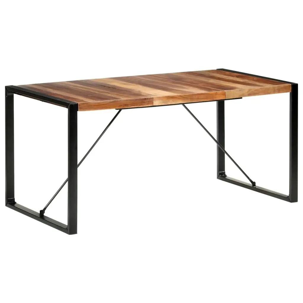 Dining Table 160x80x75 cm Solid Wood with Sheesham Finish 321541