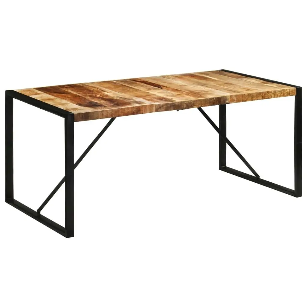 Dining Table 175x90x76 cm Solid Rough Wood Mango 351691