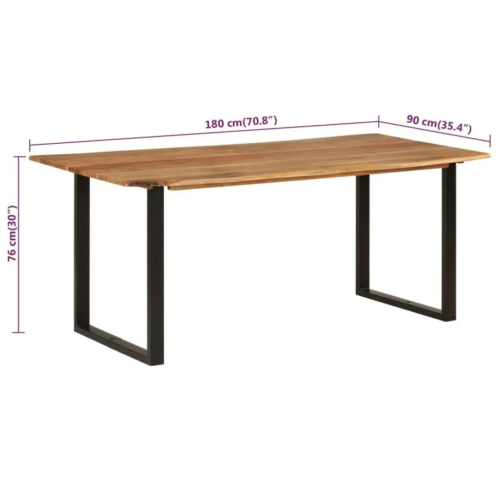 Dining Table 180x90x76 cm Solid Acacia Wood 286472