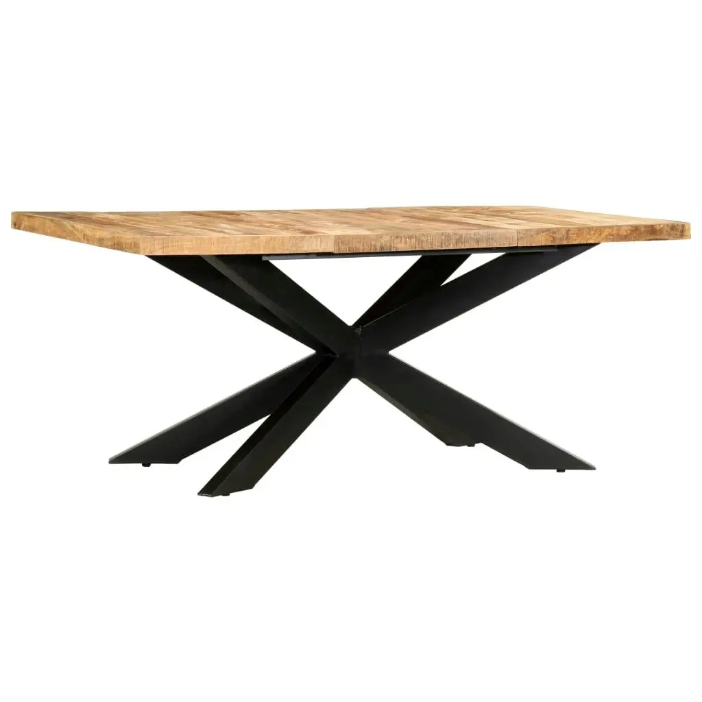 Dining Table 180x90x76 cm Solid Rough Mango Wood 285963