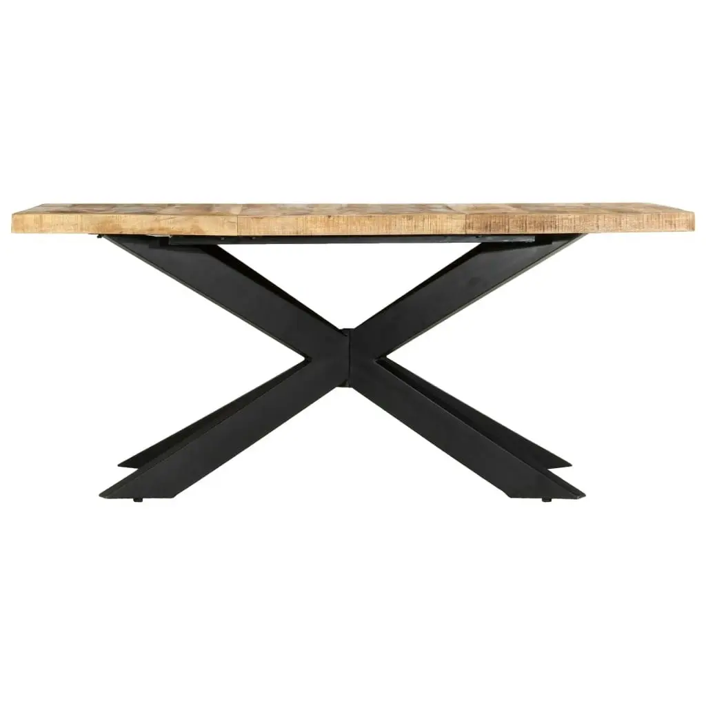 Dining Table 180x90x76 cm Solid Rough Mango Wood 285963