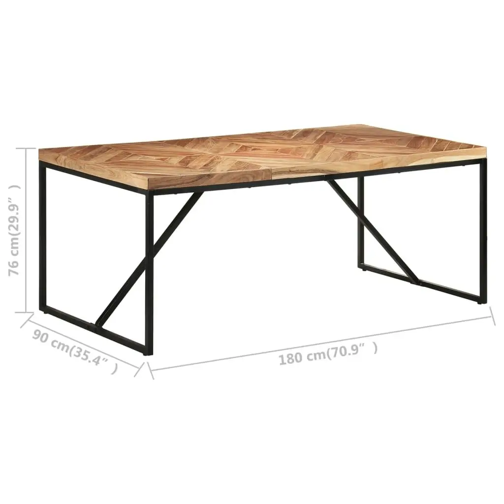 Dining Table 180x90x76 cm Solid Acacia and Mango Wood 323552