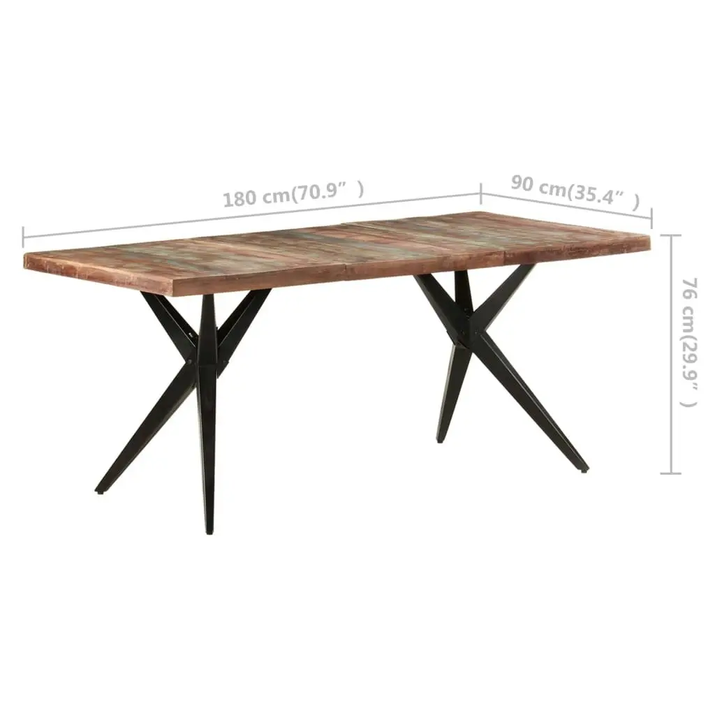 Dining Table 180x90x76 cm Solid Reclaimed Wood 323570