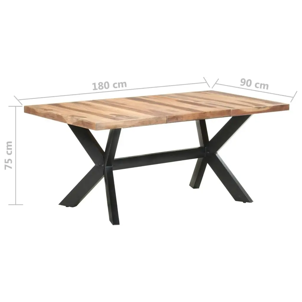 Dining Table 180x90x75 cm Solid Wood with Honey Finish 321548