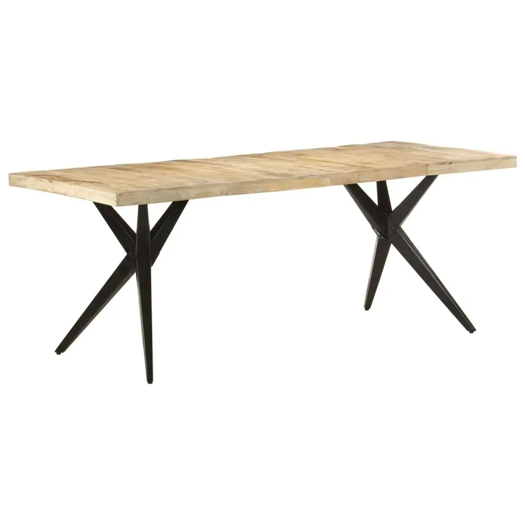 Dining Table 200x90x76 cm Rough Mango Wood 323572