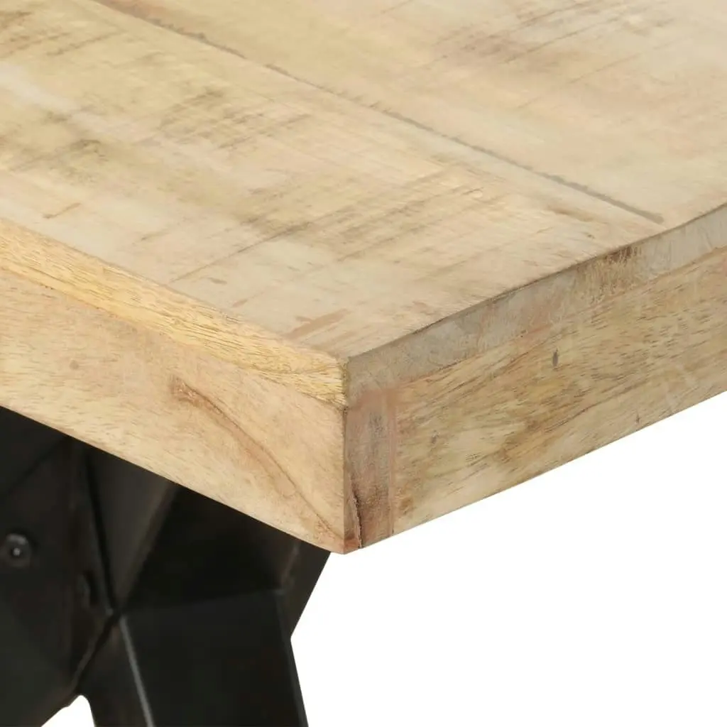 Dining Table 200x90x76 cm Rough Mango Wood 323572