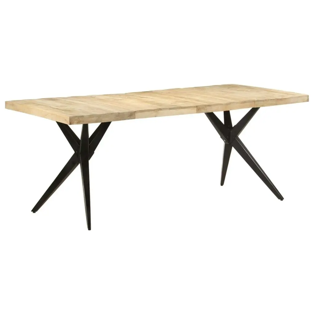 Dining Table 200x90x76 cm Rough Mango Wood 323572