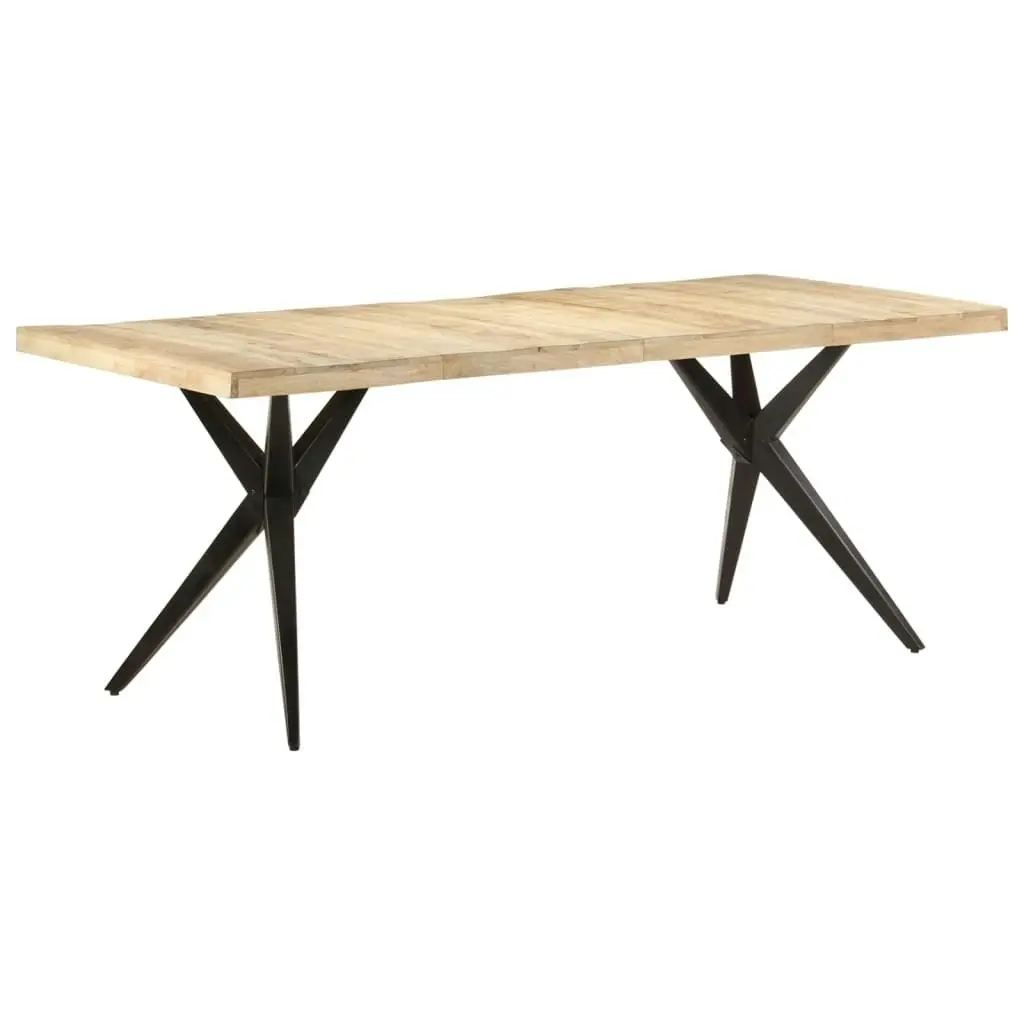 Dining Table 200x90x76 cm Rough Mango Wood 323572