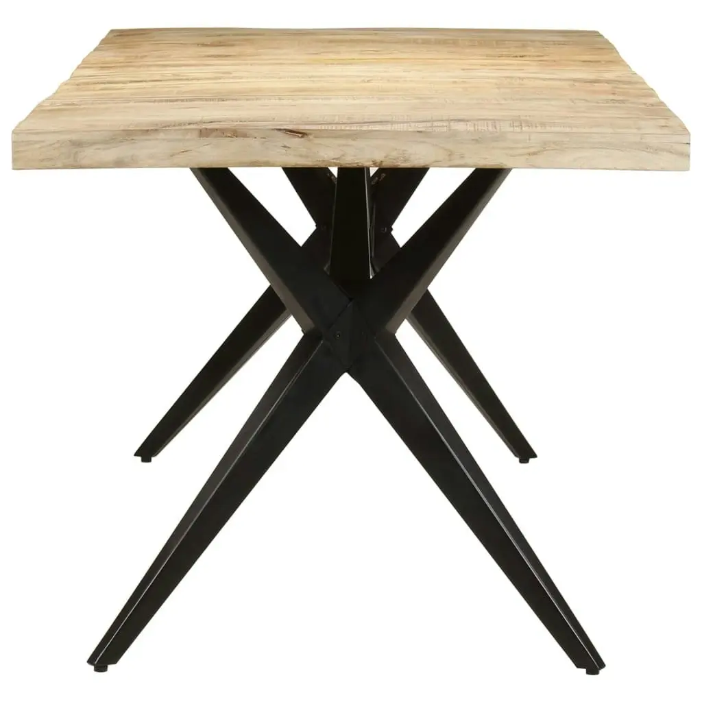 Dining Table 200x90x76 cm Rough Mango Wood 323572