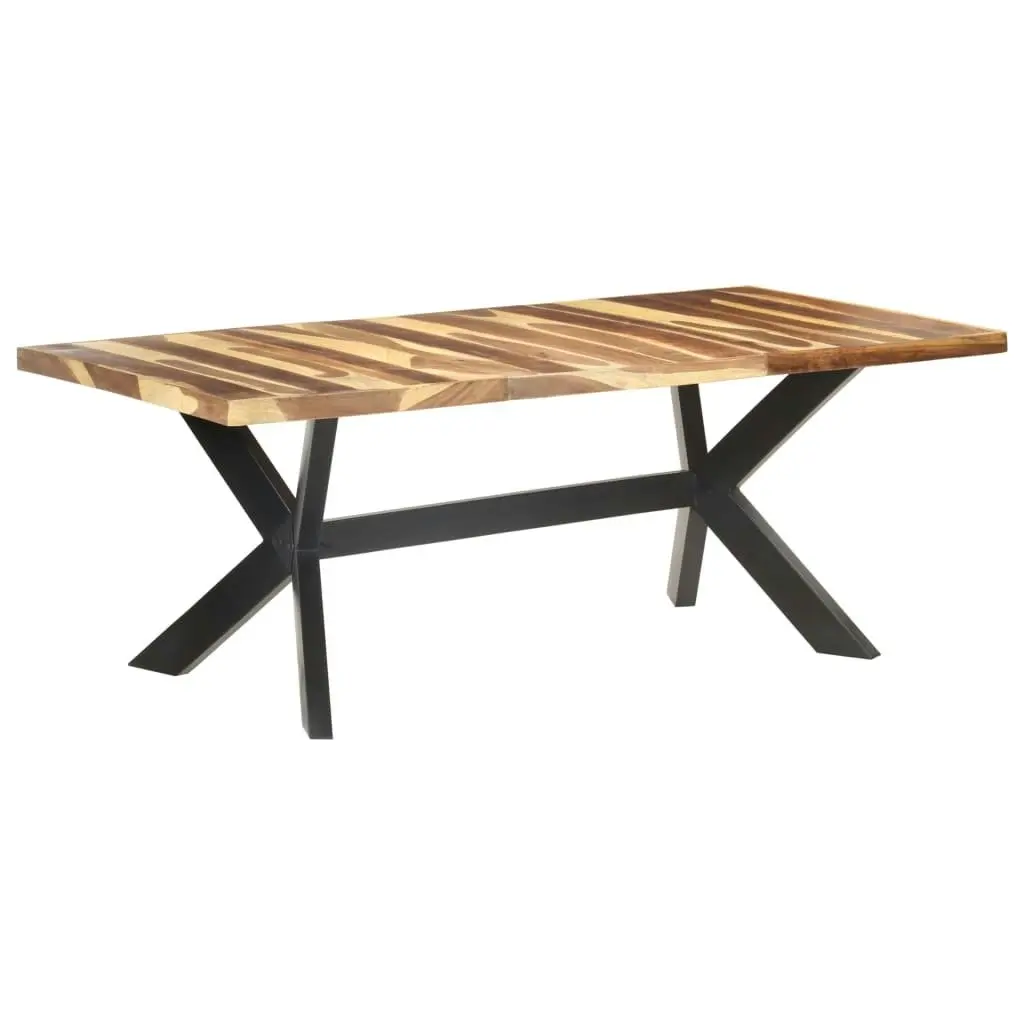 Dining Table 200x100x75 cm Solid Wood with Honey Finish 321549