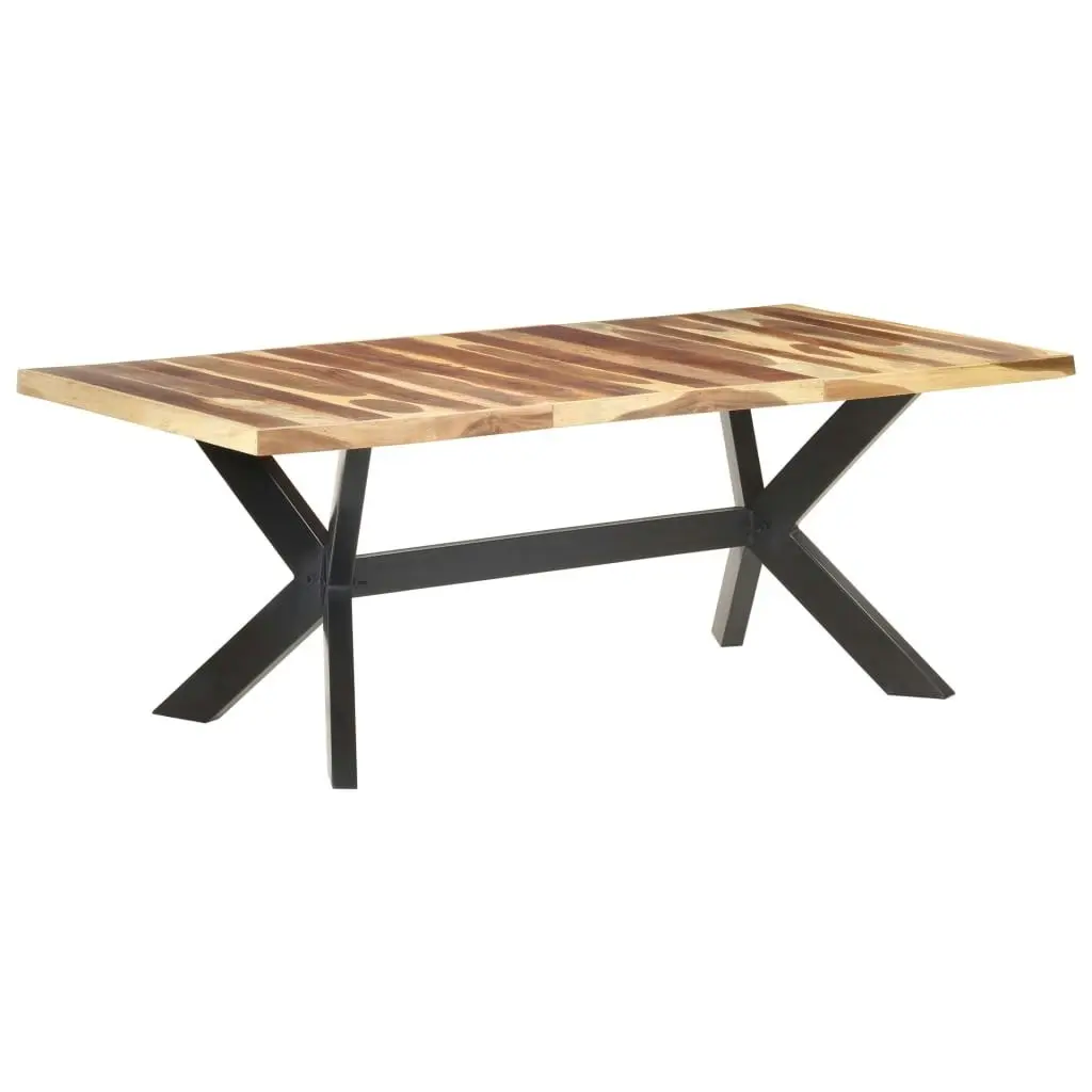 Dining Table 200x100x75 cm Solid Wood with Honey Finish 321549