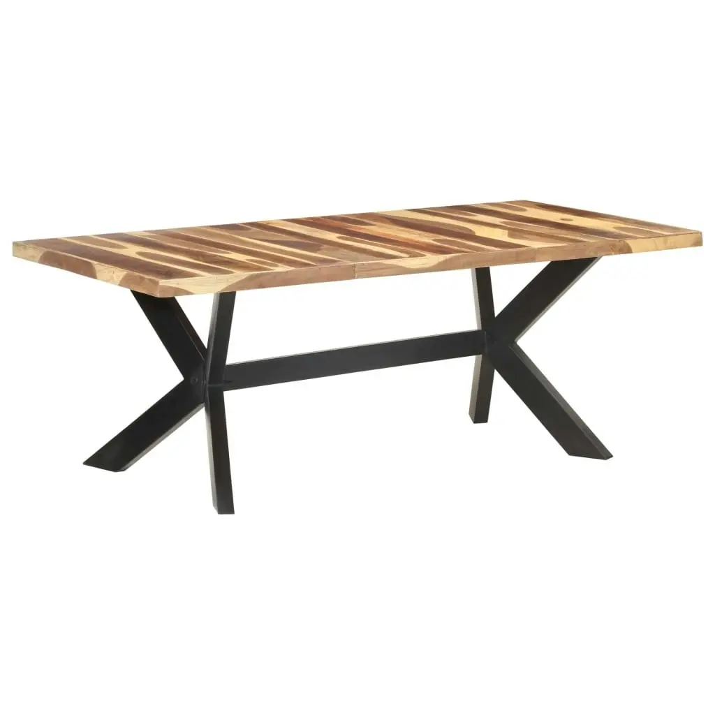 Dining Table 200x100x75 cm Solid Wood with Honey Finish 321549