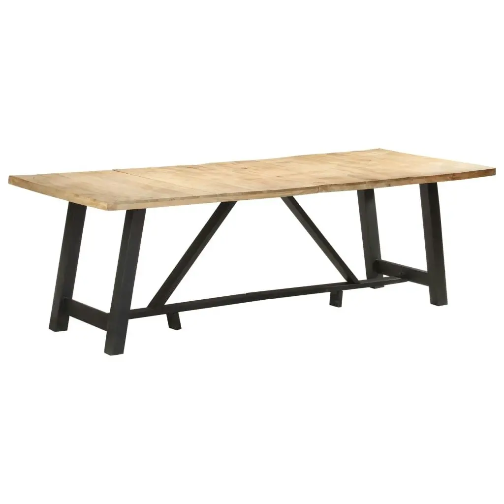 Dining Table 240x100x76 cm Rough Mango Wood 323544