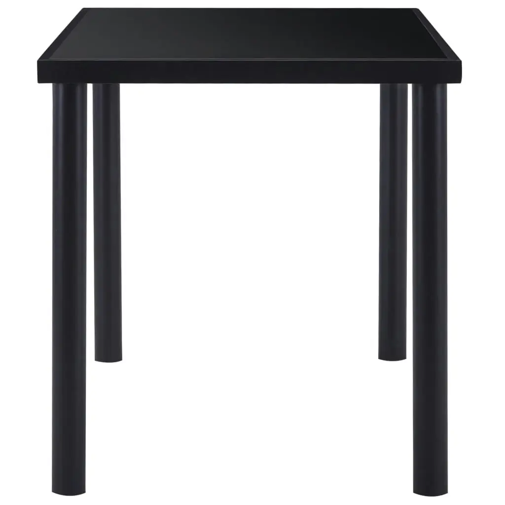 Dining Table Black 140x70x75 cm Tempered Glass 281853