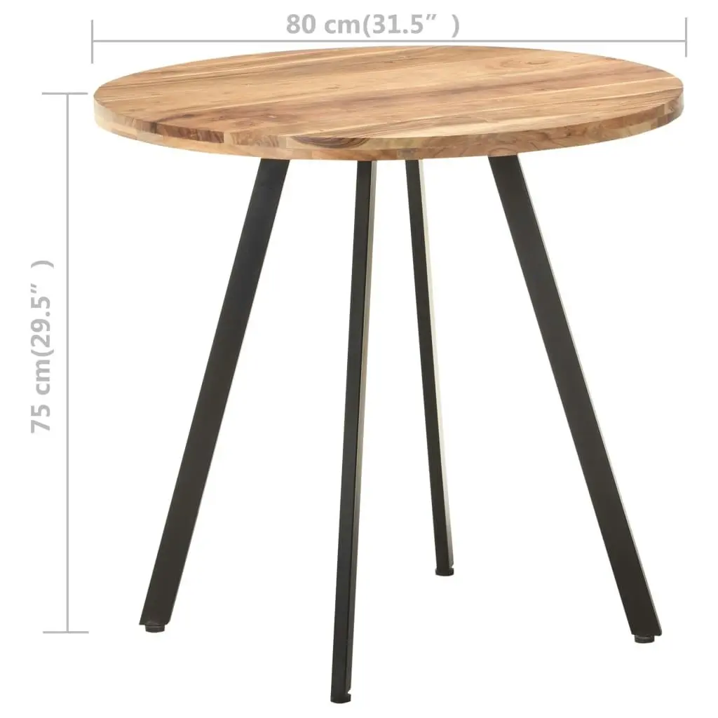 Dining Table 80 cm Solid Acacia Wood 320485