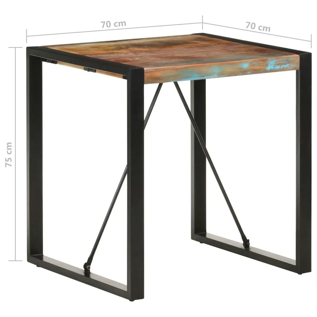 Dining Table 70x70x75 cm Solid Wood Reclaimed 321597