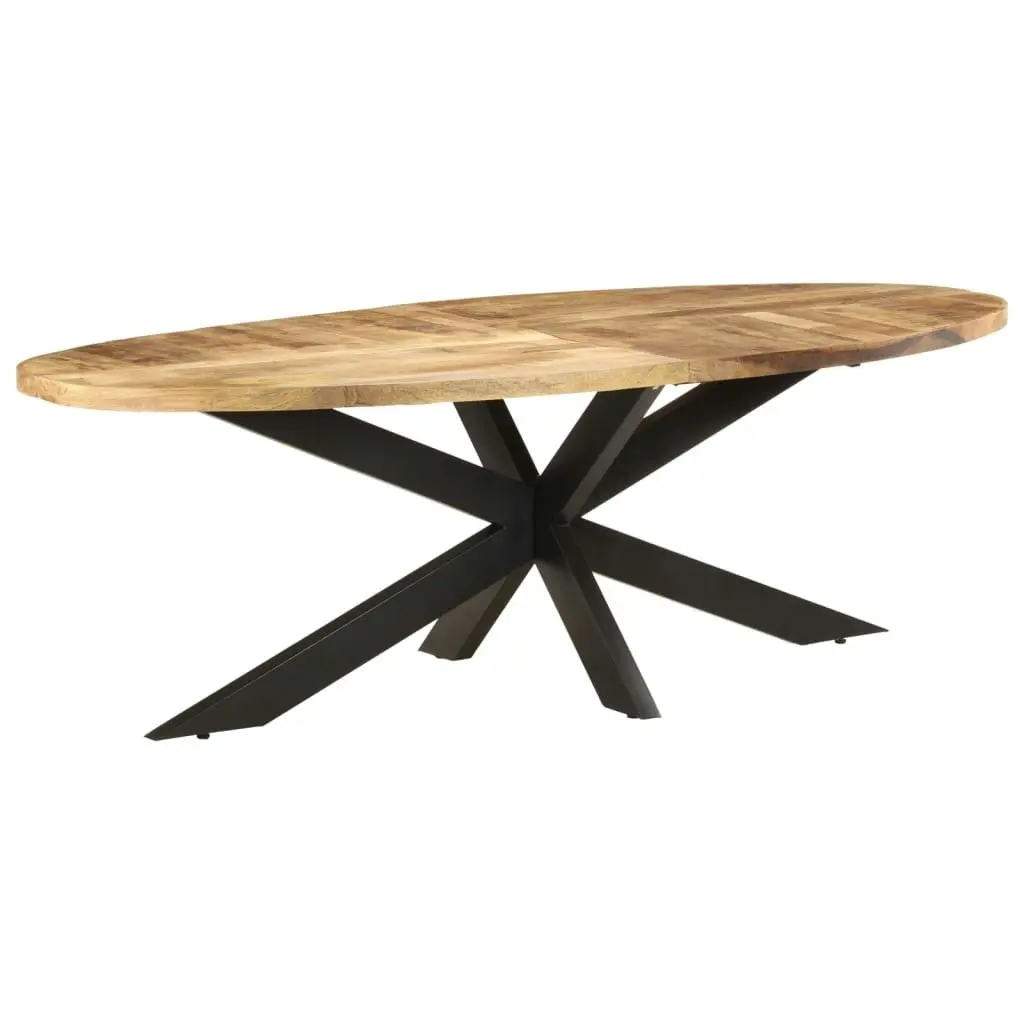 Dining Table 240x100x75 cm Rough Mango Wood 321678