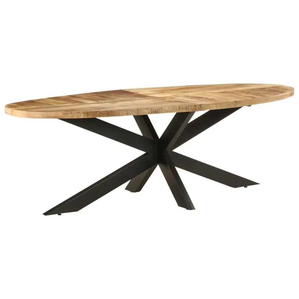 Dining Table 240x100x75 cm Rough Mango Wood 321678