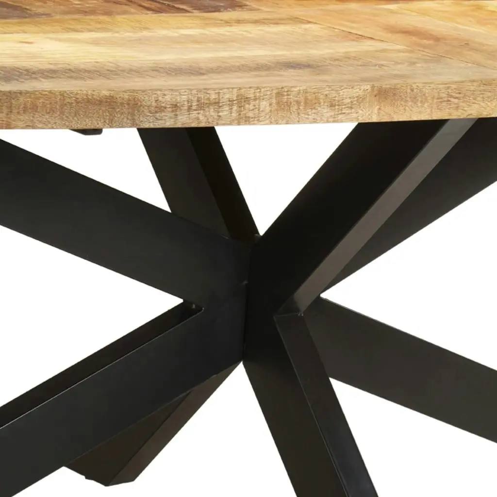 Dining Table 240x100x75 cm Rough Mango Wood 321678